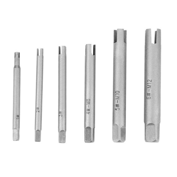 Gewindebohrer Auszieher Set - Effektive Stahlkopfbruch Entfernung und Schraubenausdrehung | Robuster Gewindebohrersatz für präzises Arbeiten (6Pcs