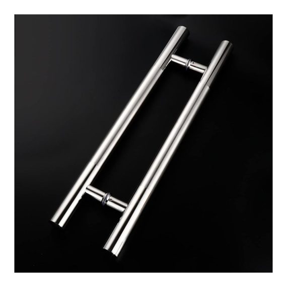 Edelstahl Türgriff - Runder Push-Pull Türgriff für Holz- und Glastüren Scheunentorgriff 120 cm - Matt Strapazierfähig für Holzzäune