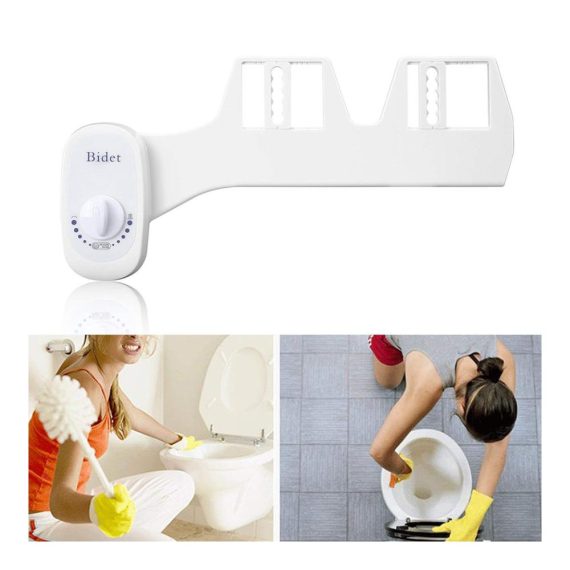 Bidet Pudincoco Nichtelektrische Einzeldüse Frischwasserreinigung manuelle Sitzbefestigung Weiß