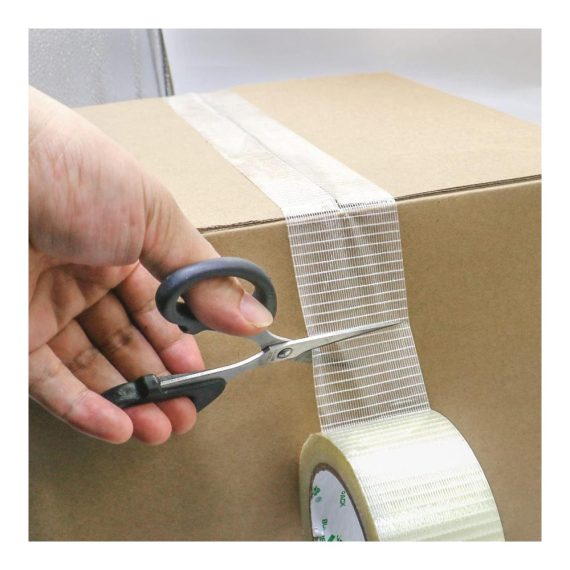 BOMEI PACK Hochleistungs-Filamentklebeband Set - 3 Rollen Verstärktes Bidirektionales Filamentband 50 mm x 50 m Ideal für Professionelle Verpackungen