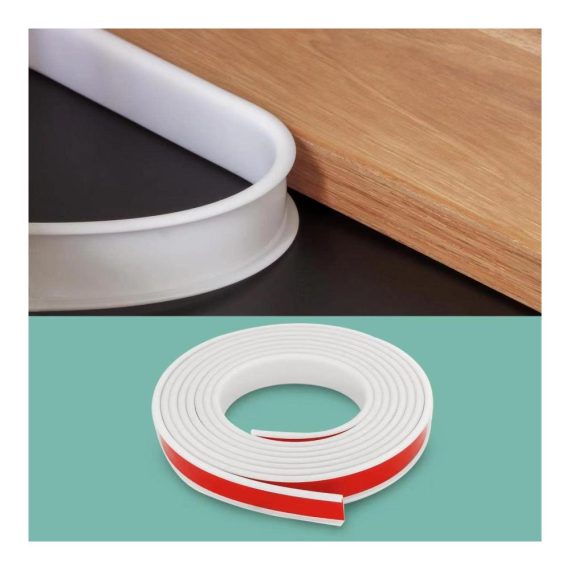 Malerkrepp 15mm U-Form Selbstverriegelnde Furnierkantenbänder mit PTE Beschichtung Selbstklebende Kantenbänder für DIY Möbelprojekte - 15mm/3m Weiß