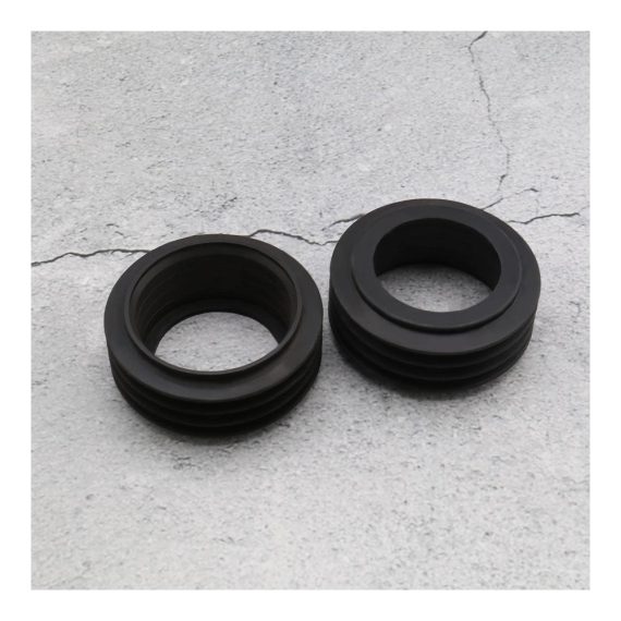 2er Set Hochwertige Gummimanschetten für Spülkästen - Dichtungen für 48-50mm Spülrohr & 58-60mm Abflussrohr inkl. Toiletteneinlass Spülventil & Rohr - Toilettenzubehör für optimale Funktion