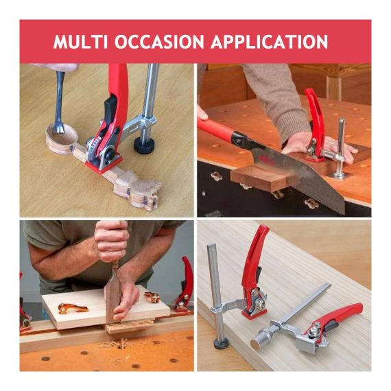 Holzzwingen Set mit Schnellspannzwinge Verstellbaren Spannelementen und Aluminiumlegierung für Werkbank - Leichte Hebelzwinge für Holzschnitzen Fräsen und Schleifen (Durchmesser der Basis 20 mm