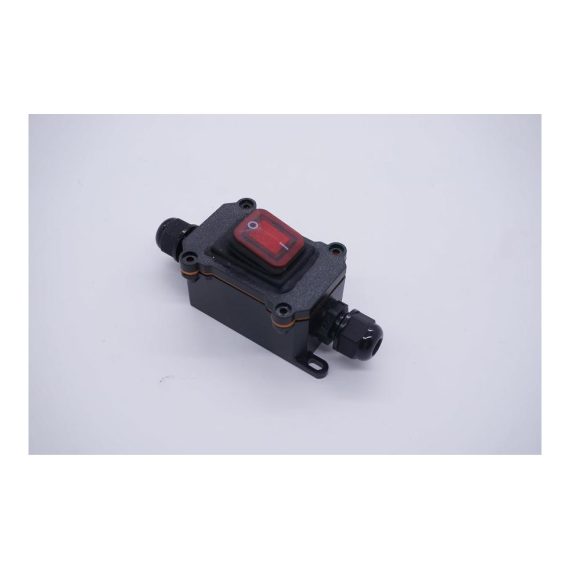 IP67 Wasserdichter Druckschalter - 16A/250V 20A/125V AC DPST 4-poliger Kabelschalter mit LED-Rotlicht für Außeneinsatz