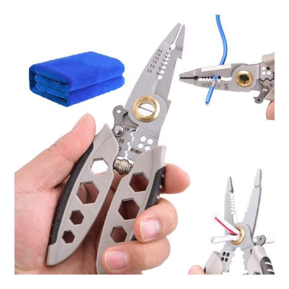 7-Inch Electric Wire Stripper - Multi-Purpose Electrical Tool for Precise Stripping - 1PC Wire Stripping Pliers for Efficient Cable Preparation
