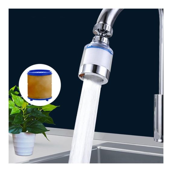 2er Set Küchenarmatur Wasserhahnfilter mit Extra-Filter - Effektiver Wasserhahn-Filter für Küchenspüle entfernt Chlor Fluorid und Schwermetalle Spritzwassergeschützt Ideal für gesundes Wasser in der Küche
