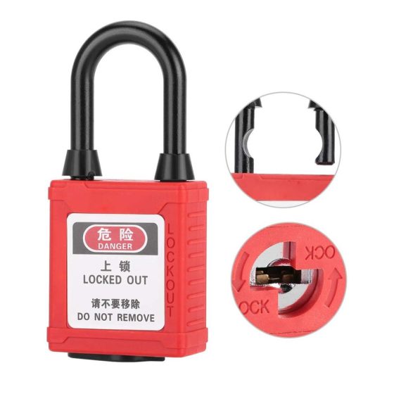 Sicherheitsvorhängeschloss mit Schlüssel – Staubdichtes Insolation Lock für Lockout-Tagout inklusive Beam Safety Lockout-Funktion
