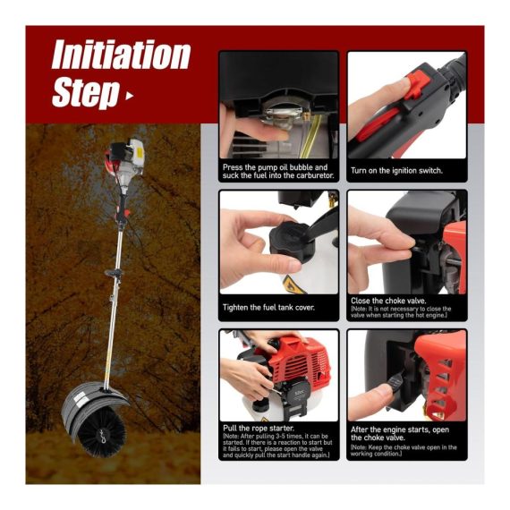 Schneefräsen 2 3PS Benzin Motor mit Elektrostart Kehrmaschine 52CC 60cm Kehrbreite Schneeschieber 2x 30cm Kehrwalze ergonomischer Griff - Optimal für schnelle Schneebeseitigung