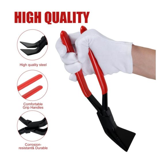 Blechzangen-Set mit Falzzange 45° 90° 180° Abkantzange 60 mm Rutschfester Griff - Profi-Werkzeug für präzises Biegen und Glätten von Blechen (Rot TD111