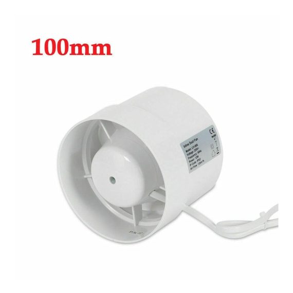 Badlüfter Wand- und Deckenlüfter 100mm - Effizienter Rohrlüfter für Bad und WC mit 12W Leistung - Ventilator mit Rohrdruckventilator und Radiallüfter - Einbaulüfter für optimale Belüftung