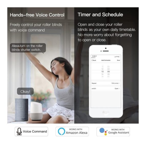 Smart Home-Rollladenschalter mit Wifi Alexa-Sprachsteuerung und Timerfunktion