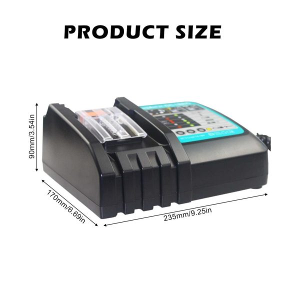 Schnellladegerät Molbory DC18RC Ersatz für Makita DC18RA | Ladegerät für 14.4V-18V LXT Lithium-Ionen-Akku BL1860B BL1860 BL1840 | Makita Ladegerät für Akkubohrer | Hochleistungs Ladestation und Zubehör