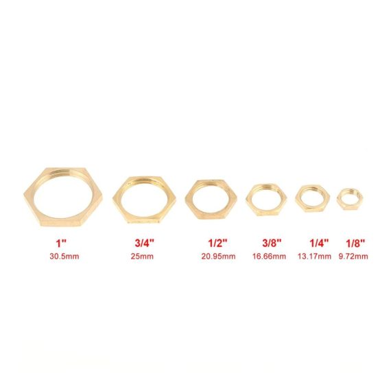Sechskantmuttern & Sicherungsmuttern Set - 40 Stück Stahl & Messing für Maschinen- und Rohrverschraubungen