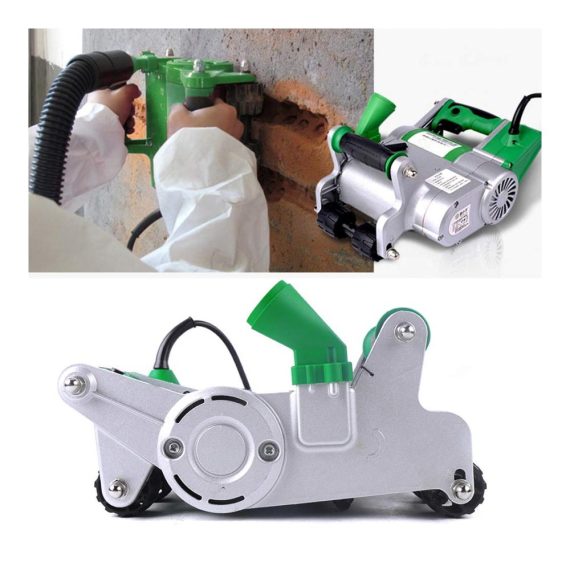 Mauernutfräse 1100W - Profi Schlitzfräse für Voll- und Hohlziegel - 2000 U/min 30 mm Zerspanungstiefe Selbsthaftendes Design