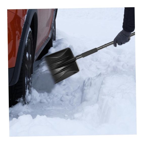 3-in-1 Klappbare Schneeschaufel mit Eiskratzer & Schneebürste - Tragbare Schneeschaufel (44 Zoll) für Auto und Gartenarbeit