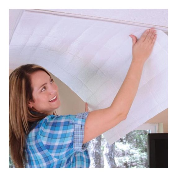 Dachbodenisolierung-Set mit Fensterdichtung Lüfterabdeckung und Rücklauflüftungsabdeckung - Inklusive flexibler Klebebandrolle für effektive Deckenisolierung (129 x 129 cm