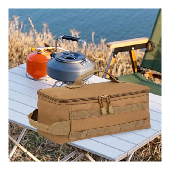 Khaki Werkzeugtasche Organizer - Vielseitige Aufbewahrung für BBQ Camping & Haushalt