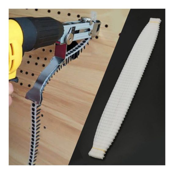 Automatische Nagelzuführpistole mit Lithiumbatterie - Reißnadeln Holzbearbeitungswerkzeug mit Leichtem Kettengürtel & Adapterschraube