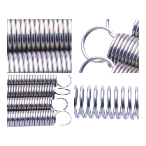Edelstahl-Zugfedern 2 Stück - Hochwertige Ersatzfedern für Federstifte mit 15 mm Drahtdurchmesser S-Haken inklusive - Zylindrische spiralförmige Rückzugsfedern Länge 30-200 mm Außendurchmesser 10 mm