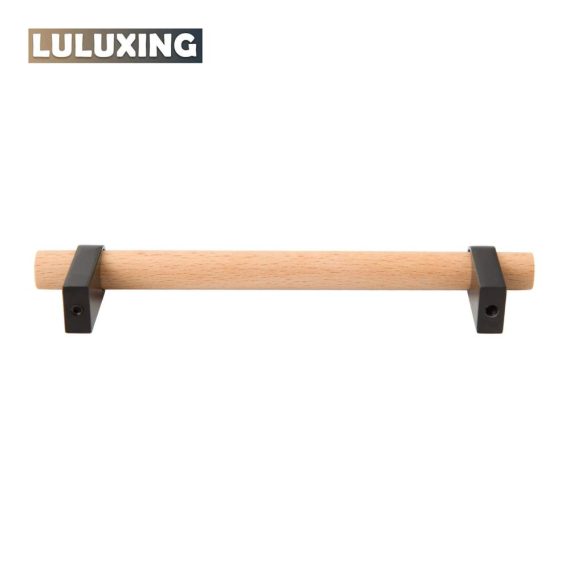 6er Set Luluxing Holzgriffe - Verstellbare DIY Schrankgriffe für Küchenschränke und Schubladen mit Doppelloch-Abstand - Moderne Hardware für individuelles Design