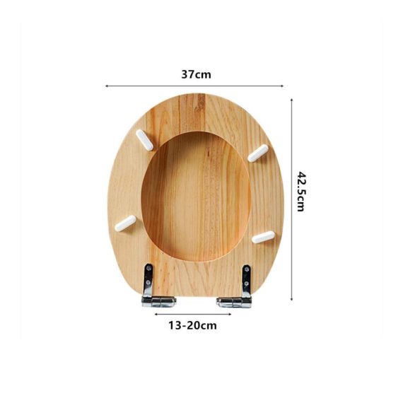 Moso Bambus Holz WC-Sitz mit Top-Befestigung und Verstellbaren Edelstahl-Scharnieren - Innovativer U/V/O-geformter Toilettendeckel aus Massivholz für Leichtigkeit und Bequemlichkeit