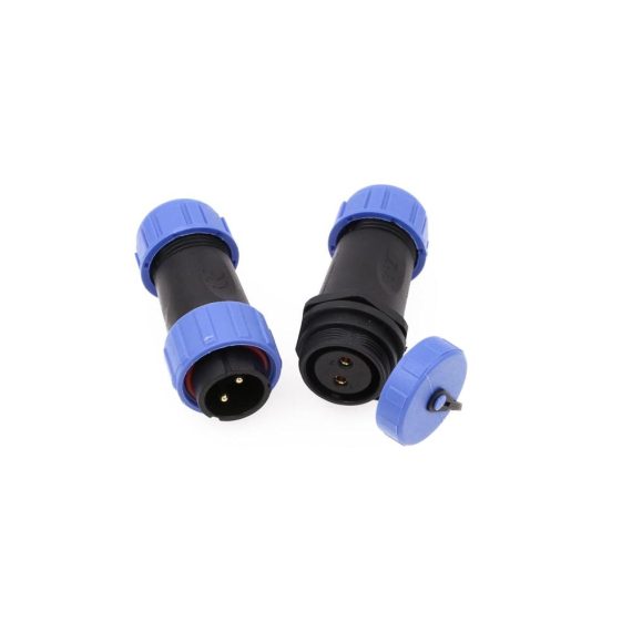 2-poliger Luftfahrt Rundsteckverbinder ZBLZGP HE21 mit Industriegewinde IP68 Wasserdicht In-Line Kabelstecker - Zuverlässige Verbindungen für anspruchsvolle Anwendungen