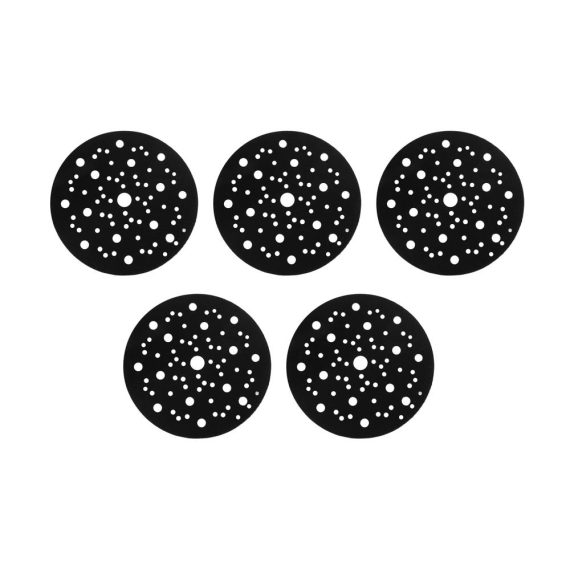 Schleifmaschinen-Zubehör-Set 5 Schutzauflagen Ø 150mm 67-Loch Design Klett Schutzpolster für optimalen Schleifteller-Schutz
