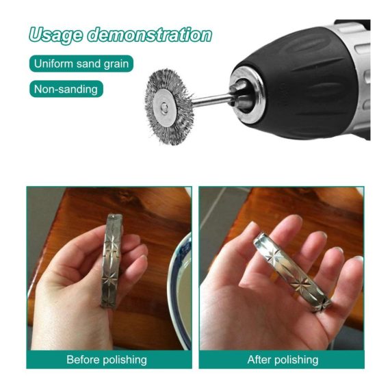 Drahtbürsten Set 90-teilig für Bohrmaschine - Topfbürste mit 3mm-Schaft Edelstahl Pinselbürste für Polieren Schleifen und Reinigen