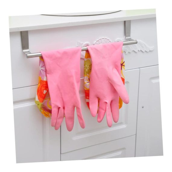 2St Edelstahl Handtuchhalter & -stangen für Wand und Tür - Platzsparender Geschirrständer und Schrankorganizer