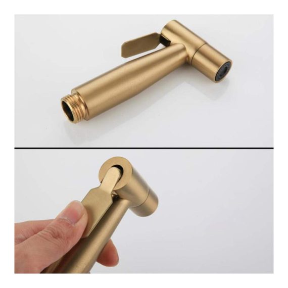 Antik Gebürstet Gold Hand-Bidet-Set mit Edelstahl-Sprayer für die Toilette