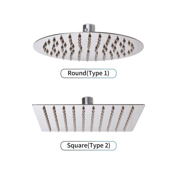 Badezimmerablagen & -regale Hochdruck 8 Zoll Quadrat Regenduschkopf G1/2 - Superdünner Edelstahl-Ersatz