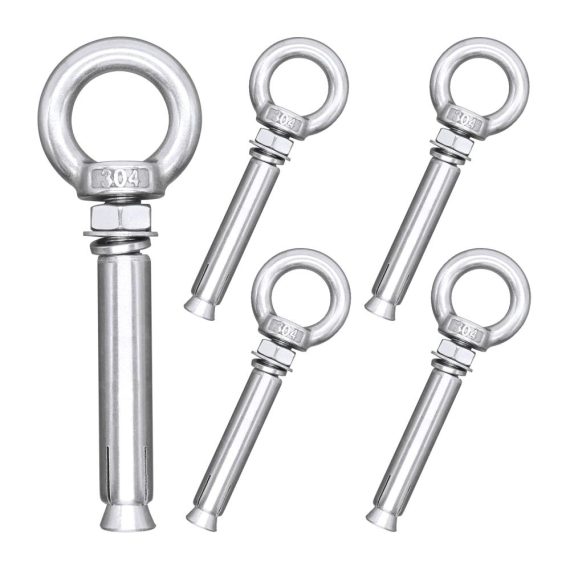 Edelstahl Ankerbolzen M8x80mm - 304 Edelstahl 5 Stück - Hochwertige Dehnschrauben für sichere Befestigungen