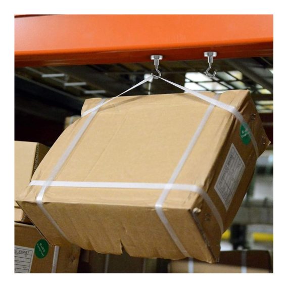 Neodym Magnethaken 32mm - 8 Stück Set | 80 lbs (36kg) Tragkraft | Super Starker Magnet mit Haken für Küche Bad Garage Büro und Kühlschrank | Magnetischer Haken-Set für vielseitigen Einsatz