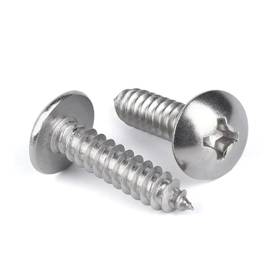 Edelstahl Rundkopf Selbstschneidende Kreuzschrauben - Metrische Maschinenbefestigung M3x14mm 50 Stk