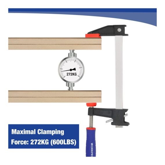 Präzisions-Schraubzwingen-Set aus hochwertigem Stahl und Nylon – 2er Pack Spannweite 150mm 272kg Spannkraft Maultiefe 80mm ideale Fixierung für Handwerk und DIY