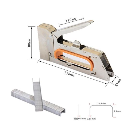 Hochleistungs Nagel- und Tacker-Set mit Elektrischer Krafteinstellung | Ergonomischer Griff für Holzpolster Schreinerei Dekoration und DIY | Ganzstahlkonstruktion | Schnelle Nagelpistole für professionelle Anwendungen
