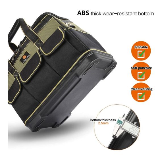 Drado Professional Wasserdichte Werkzeugtasche mit Verstellbarem Schultergurt - Organisieren Sie Ihre Werkzeuge effizient (40 x 23 x 28 cm