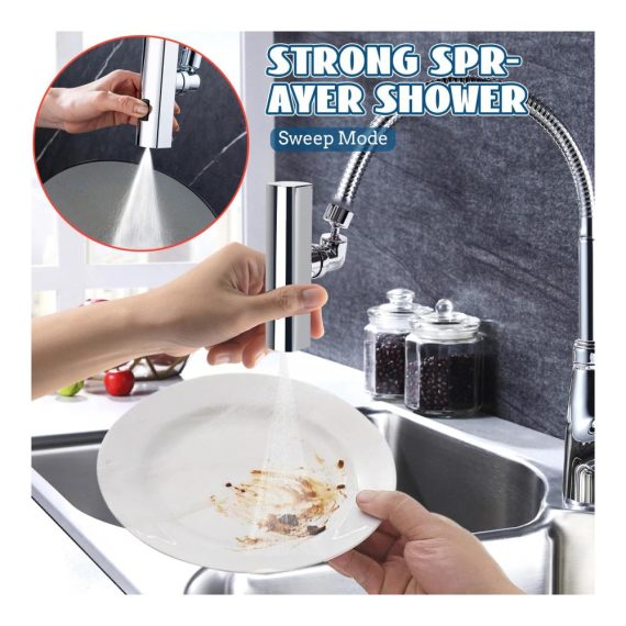 360 Grad schwenkbarer Küchenwaschbecken-Touch-Wasserhahn mit Verlängerung und Adapter für Bad und Küche