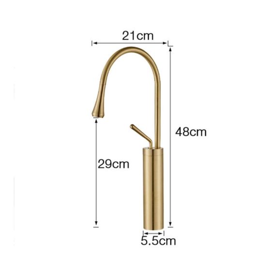 360° Rotating High-Arc Bathroom Faucet with Dual Hot and Cold Control - Copper Body in Refined Blue | Above Counter Basin Sink Tap