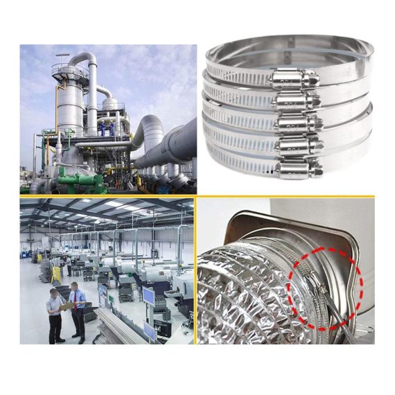Edelstahl Rohrschellen 5er Set – Ø 400-500 mm 12 mm Breite – Schlauchschellen für Wasserleitung Sanitär und Auto