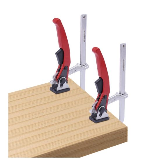 Hebelzwingen Set 2 Stück 160mm Schnellspanner für Schleifen und Präzisionsschneiden - Tischzwingen mit 60mm Spanntiefe Ratschenklemmen