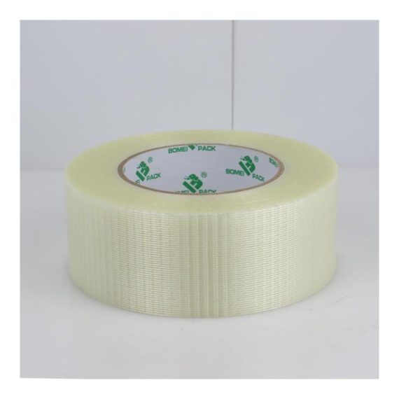 BOMEI PACK Hochleistungs-Filamentklebeband Set - 3 Rollen Verstärktes Bidirektionales Filamentband 50 mm x 50 m Ideal für Professionelle Verpackungen