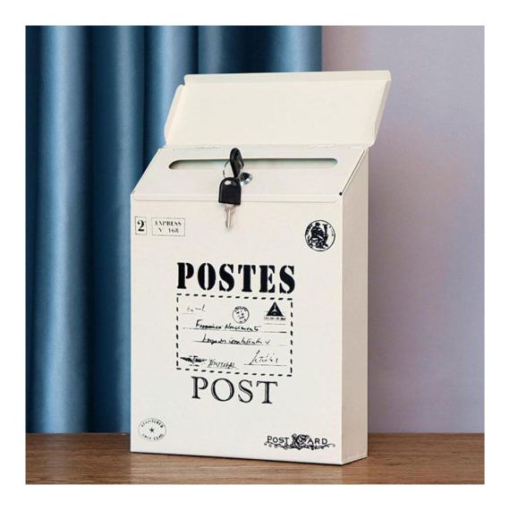Wandbriefkästen 2er-Box Dekorative Außendekoration mit Mailbox-Flag wandmontierter Briefkasten für Brick Postfach mit Schloss – Wohnkultur für den Haushalt und stilvoller eiserner Briefkasten