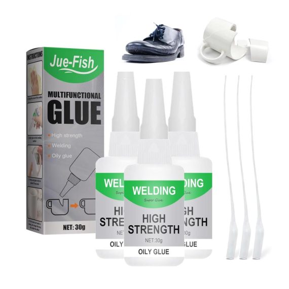 Extra starker Sekundenkleber 3er Set für Keramik Metall Glas - Wasserdichter Universalkleber für Industrie und Kunststoff - Mächtiger Alleskleber mit hoher Haftkraft