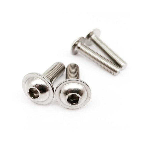 Zylinderschrauben M4 M5 aus hochwertigem 304-Edelstahl mit Sechskant Innensechskant Rundknopf Flanschkopf Unterlegscheibe und Dichtung – Inbusschraube Bolzen-Set Cheerfully (35mm 10 Stück M5