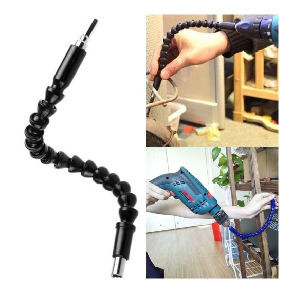Magnetische Bithalter-Verlängerung Set (3 Stück) - 1/4 Zoll Sechskant-Schaft Schneller Wechsel Flexible 295 cm Verlängerung für Bohrer mit Stecknuss/Bit-Halter (4 Stück) - Schwerlast Hochleistungs-Verbindungen von YuCool