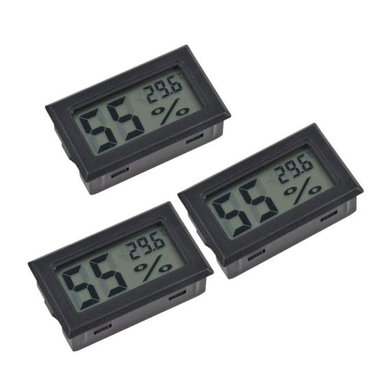 LCD-Digital Mini Thermometer - 3er Set Feuchtigkeitsmessgeräte für Pflanzenanbau und Geflügelschlüpfen