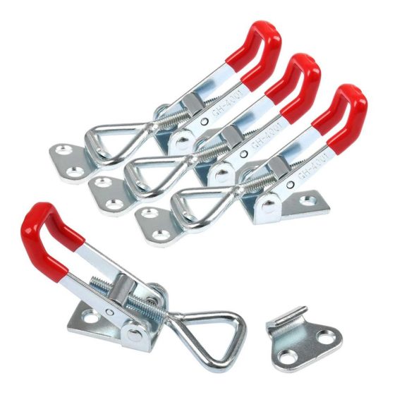 4 Stück YOTINO Kniehebelspanner GH-4001 aus Metall | Verstellbare kleine Spannverschlüsse für bis zu 100 kg | Toggle Latch für sicheres Verschließen von Kisten