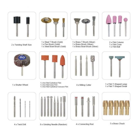 Multifunktionales Schleifhülsen Rotary Tool Kit für präzises Gravieren - Ideal für Büro und Zuhause