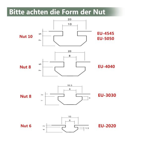 Aluminium 45 Grad Winkelverbinder mit M6 Nut für Aluprofil 20x20 - Stütze 10X für DIY-Projekte 3D-Drucker und Montageprofil